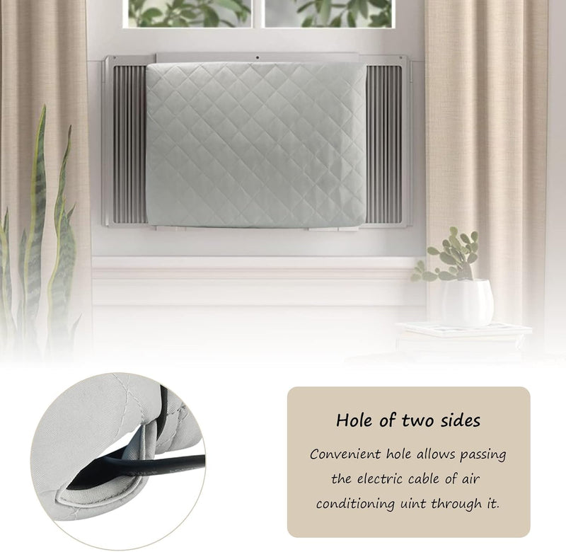 Indoor Air Conditioner Cover, Window AC Cover for Inside, 28"Lx20"Hx3.5"D Grey 28"×20"×3.5"