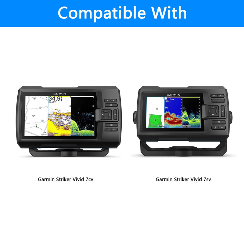 Fish Finder Protective Silicone Skin Cover Compatible with Garmin Striker Vivid 7cv and 7sv,Garmin Striker 7cv/7sv Sonar Transducer,Silicone Cover with Installation Case