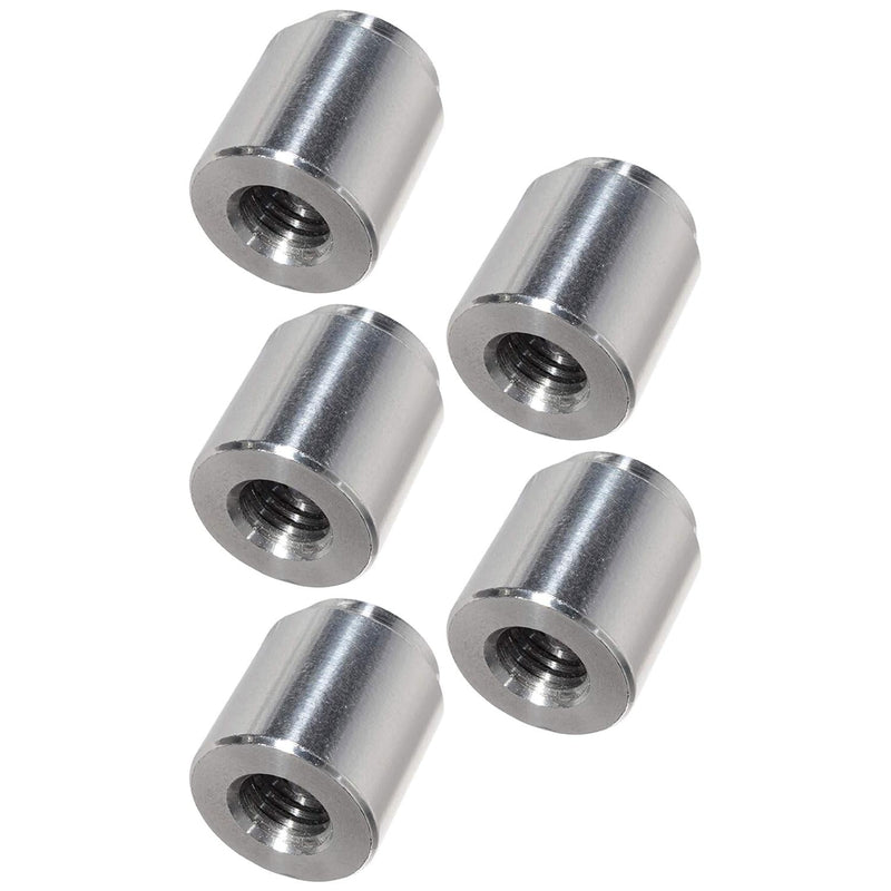 ICT Billet 5pc Aluminum M10-1.5mm Weld On Bung Female Nut Threaded Insert Weldable Metric 10mm 18.5mm (.74") O.D. Designed & Manufactured in The USA FM1015BUNG-5