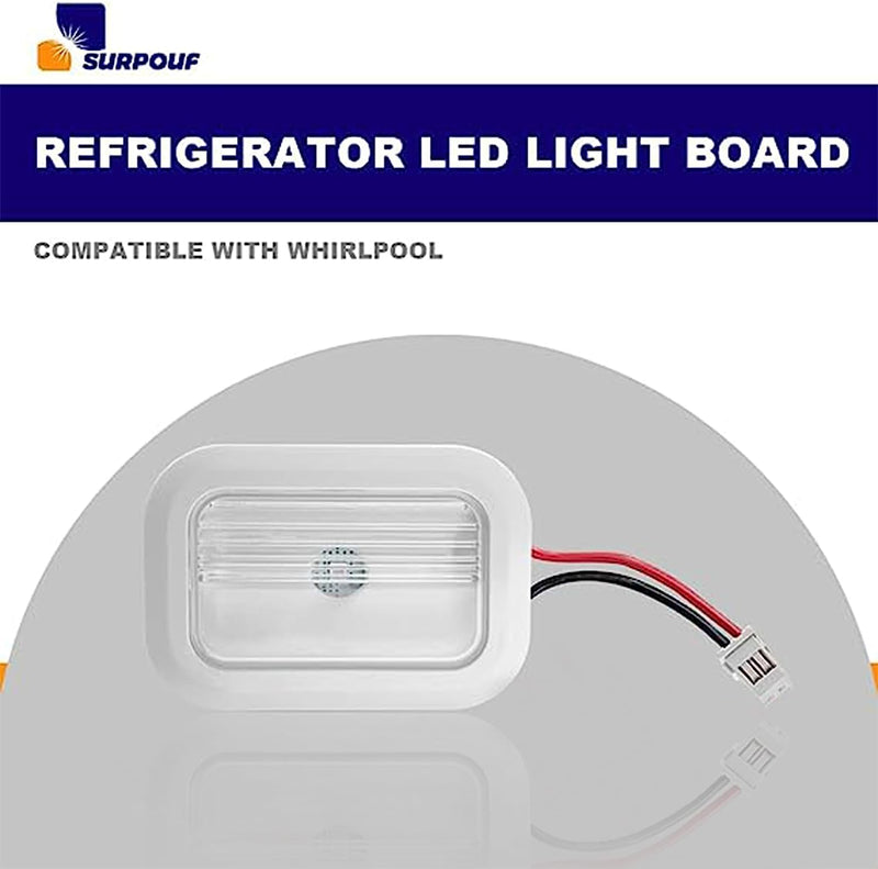 3-Pack W10843353 W10695459 Refrigerator LED Light Module Assembly Fits for Whirlpool Maytag Replaces W11126053, W10660728, W10279030, W11205083