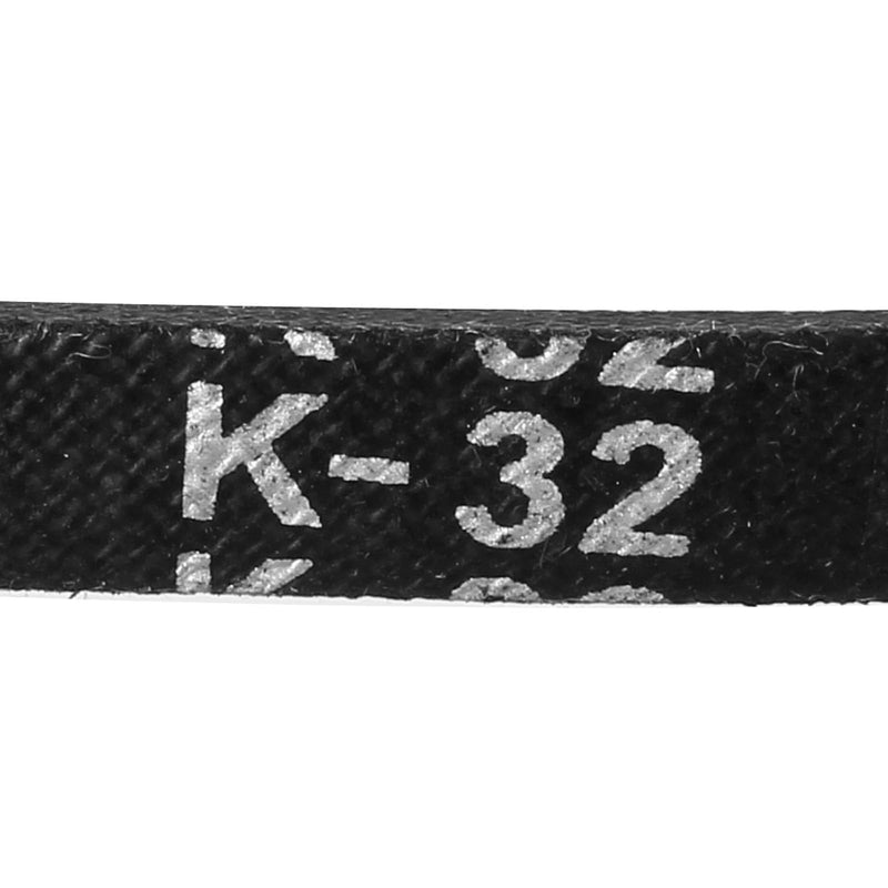 uxcell K-32 V Belt Machine Transmission Rubber, Black Replacement Drive Belt 32 inch Pitch Girth 8mm Width 6mm Height JIS Standard 32"
