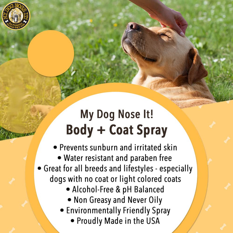 Coat and Body Spray - Sun Protection for Your Dog, Protects Against Harmful UVA/UVB Rays - PawsPlanet Australia