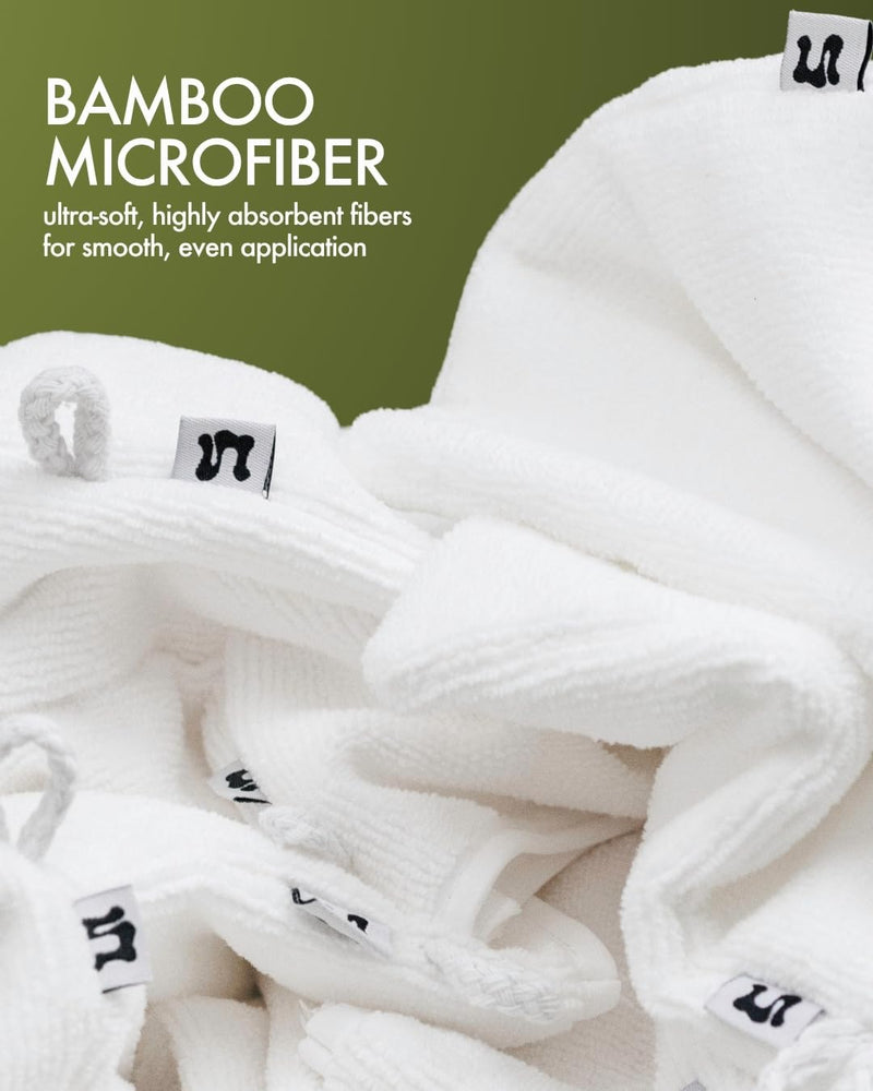 Microfiber Applicator Gloves, Reusable Applicator Mitts for Concrete Sealers, Wood Oils, Waxes & Stains, Brush-Free & Streak-Free Finish, 5 Pack