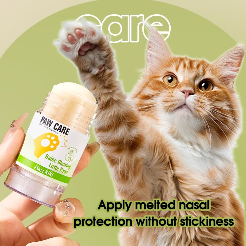 Dog Paw Balm Stick for Dogs & Cats - Soothing Paw & Nose Balm with Shea Butter & Coconut Oil, Easy Application Stick for Cracked Paws, Dry Nose, All Seasons Protection-40g (1P) 1P