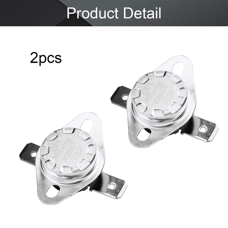 Fielect KSD301 Thermostat Temperature Control Switch,Adjust Snap Disc Temperature Switch 140°C Normally Closed 2 Pcs 140c