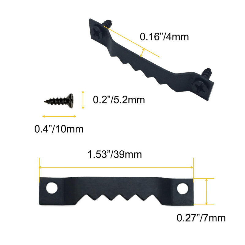 50 Pack Small Sawtooth Picture Hangers Steel Picture Hanging Picture Frames Hangers with Screws Picture Hang Solutions, for Hanging Clock Paintings Artwork Picture Frame Hook Photos (Black) Black Sawtooth -50 Pack