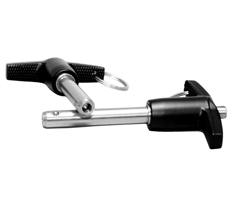 Stainless Steel T - Handle Quick Release Ball Locking Pin with with Lanyard Cable, 1/2" Pin Diameter and 2-1/4" Usage Length (2PCS) 2PCS