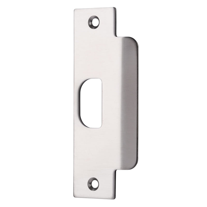 BRINKS Commercial - 4-Pack Replacement Door ASA Strike Plate, Satin Chrome Finish - Reinforce Security on Your Doors