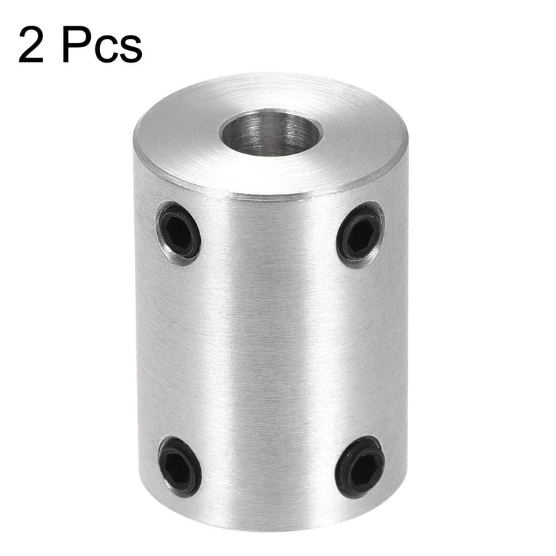 uxcell 1/4 Inch to 1/4 Inch Bore Rigid Coupling Set Screw L25XD18 Aluminum Alloy,Shaft Coupler Connector,Motor Accessories,2pcs 6.35mm to 6.35mm - NewNest Australia