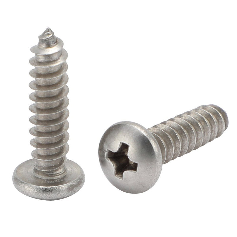 #12 x 3/4" Pan Head Self Tapping Screws Sheet Metal Wood Screws, 304 Stainless Steel 18-8, 50 PCS #12 x 3/4"