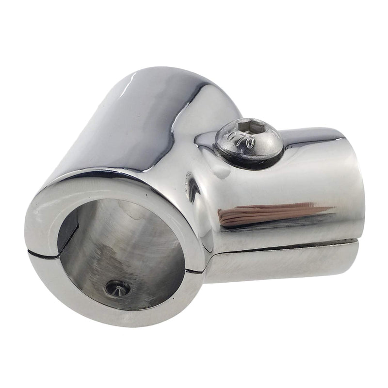 Heavy Duty 316SS Boat Hand Rail Fitting- Polished 60 Degree T/Tee Hinged/Split Fitting 1" Tube 2PCS FOR 1" TUBE