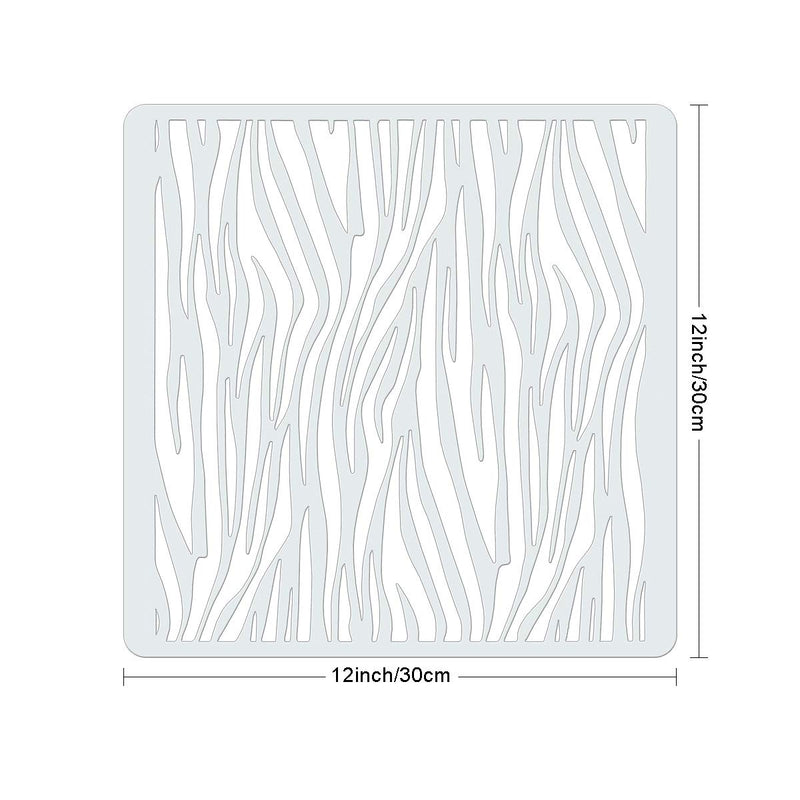 9PCS 12 Inch Animal Print Stencils for Painting on Wood Wall Fabric, CINPIUK Large Safari Animal Print Airbrush Stencil Snakeskin Leopard Zebra Alligator Scale Reusable Templates DIY Crafts