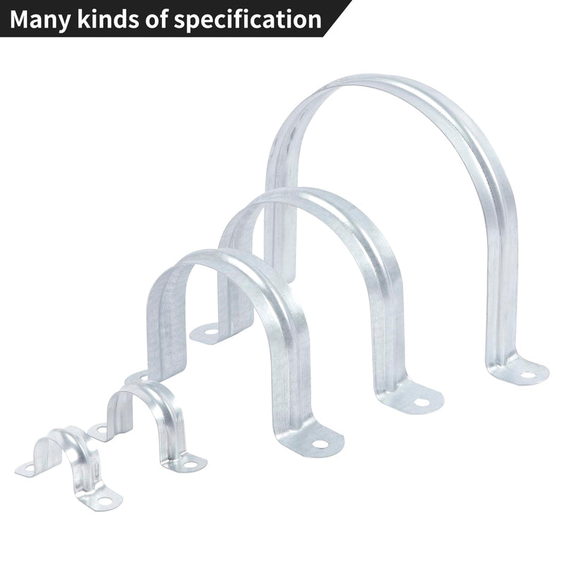 3/4 Inch（20 mm） Reinforced Rigid Pipe Strap,30 PCS 2 Holes U Bracket Cable Clamp Hanger,Zinc Coated Tension Tube Clip,Conduits Strap Clamps for Pipe Fixing on Various Surfaces 3/4Inch(20mm) 30PCS