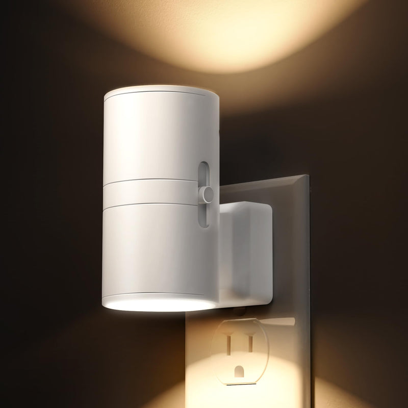 L LOHAS LED Night Light Plug in, Night Lights Plug into Wall, Light Sensor, 0-100LM, Soft White 3000K, Dimmable Night Light, Modern Night Light for Hallway Bedroom Stairway, 2 Pack
