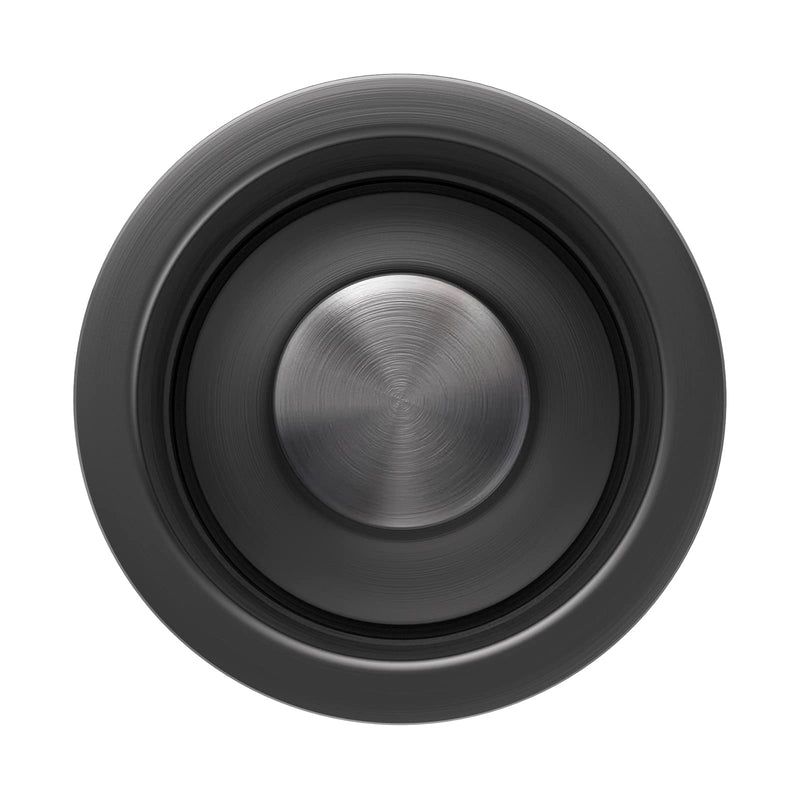 Garbage Disposal Flange, Gunmetal Black Garbage Disposal Drain Garbage Disposal Sink Flange and Stopper, Garbage Disposal Flange Plug for 3-1/2 Inch Drain Hole, Sink Flange and Stopper Gunmetal Black Stainless Steel