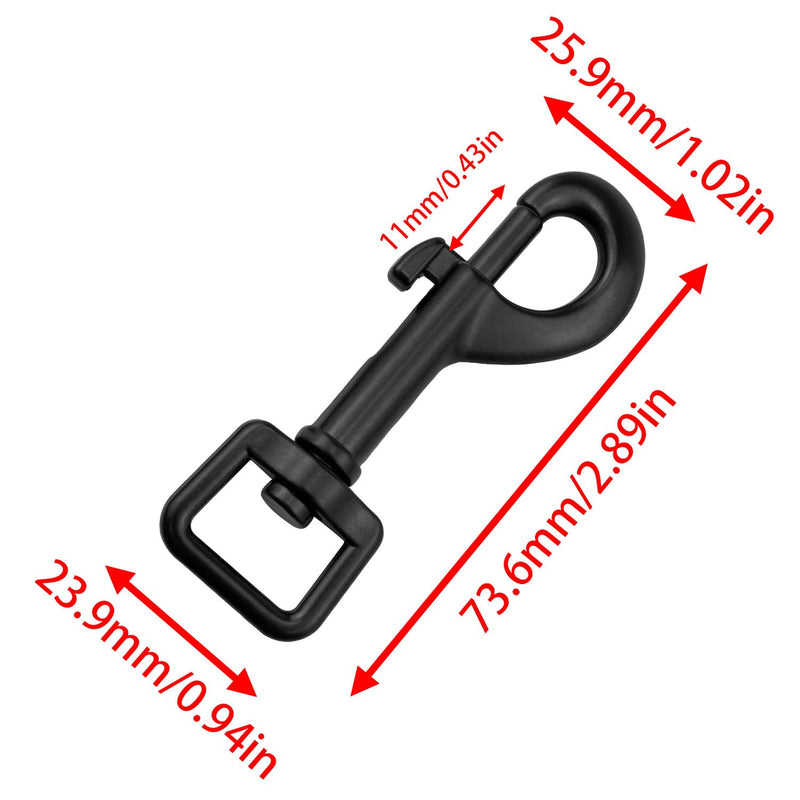 Swivel Snap Hooks Black Swivel Snap Hooks Trigger Snaps Dog Leash Hook Swivel Clip 4PCS
