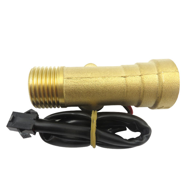G1/2" Water Flow Sensor Thread Male to Female Brass Switch Hall Effect Liquid Flowmeter Fluidmeter Counter BSP 1-30L/Min（66 mm in Total Length） G1/2" Male to Female 66 mm