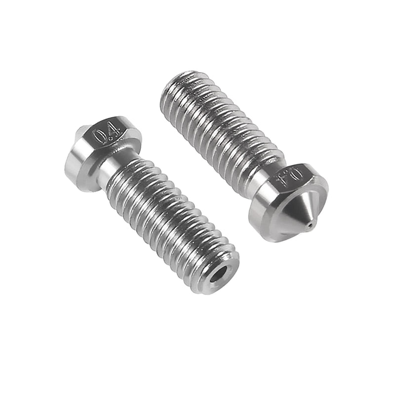 6PCS Volcano Nozzles 0.4mm Hardened Steel Nozzle Extruder Printed Head High Temperature Nozzle for V6 Hotend 3D Printer 1.75mm filaments 6pcs 0.4mm hardened steel nozzle