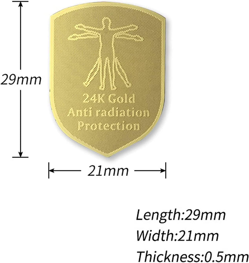 OTTYMO Anti-Radiation Protection Shield Protection Cell Phone Stickers Radiation Blocker Emf Protection Blocker for Mobile Phones Computers Laptops Cell Phones Tablets Electronic Devices, Gold