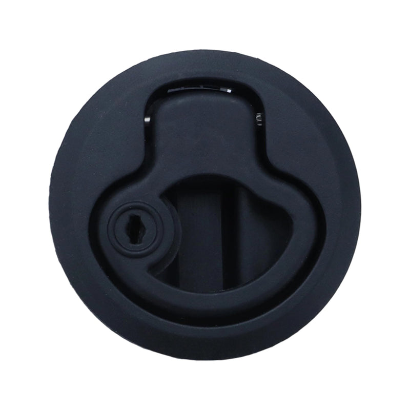 YANYUCB Slam Latches,Boat Deck Cam Latch Hatch Locking,Black Plastic Nylon Handle Flush Pull Latch for RV Boat Door Hatch Cabinet (Black-(with Key), 4 Pieces)