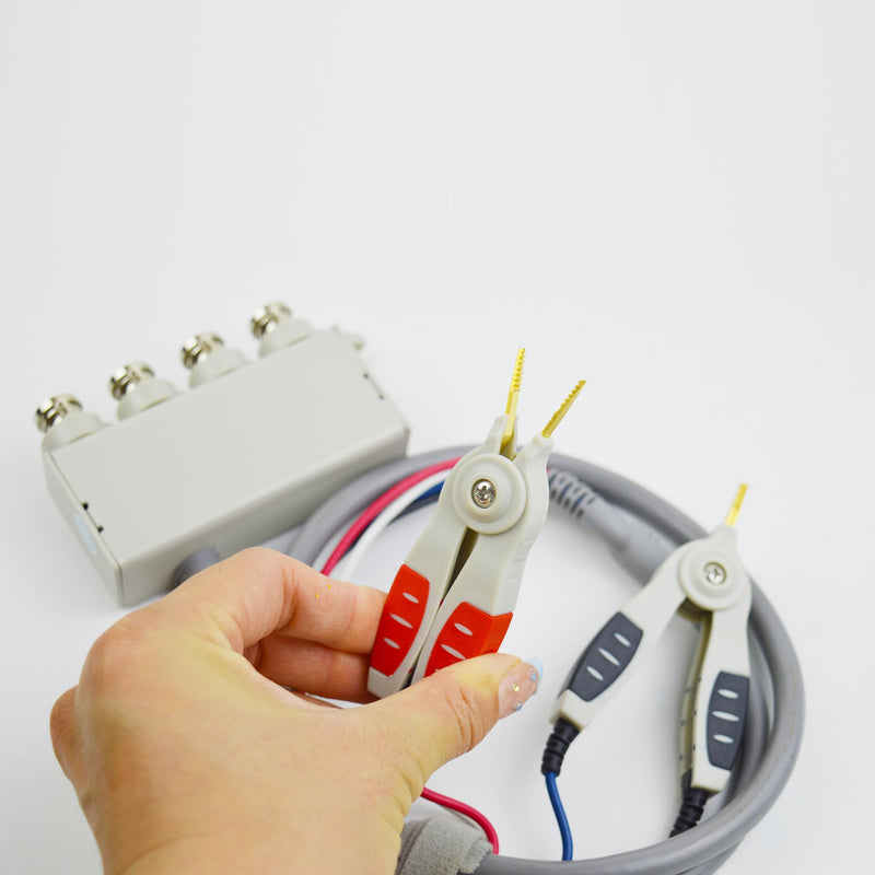 ZIBOO High-Precision LCR-06B 4 Wire Kelvin Clip, Kelvin Clip Test Lead,Four-Terminal Kelvin Test Line with Shielding Box,for use with 4 Terminal-Pair LCR Meters and Impedance Analyzers ZIBOO LCR-06B