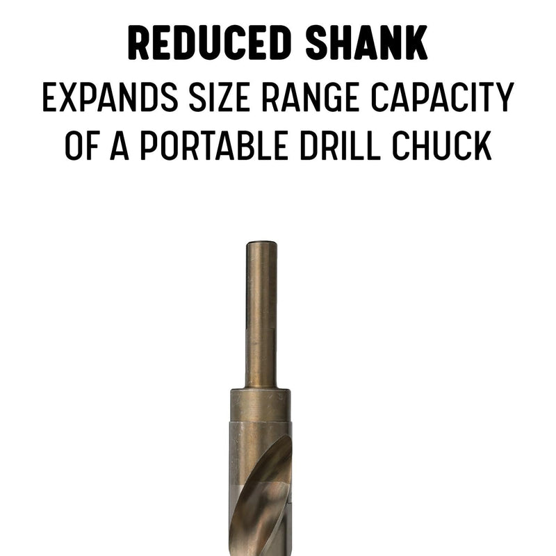Drill America 15.00mm Cobalt Reduced Shank Drill Bit with 1/2" Shank, D/ACO Series