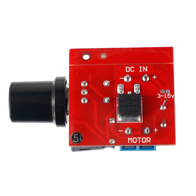 BOJACK DC Mini Motor PWM Speed Controller Small LED Dimmer 5A 90W 3V 6V 12V 24V 35V Speed Control Switch (Pack of 2Pcs)