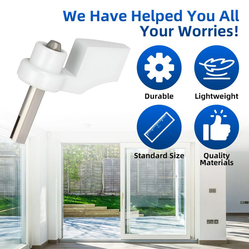 Sliding Door Thumb Turn Door for Pella Interior Handles Lock Knob Black (White) White