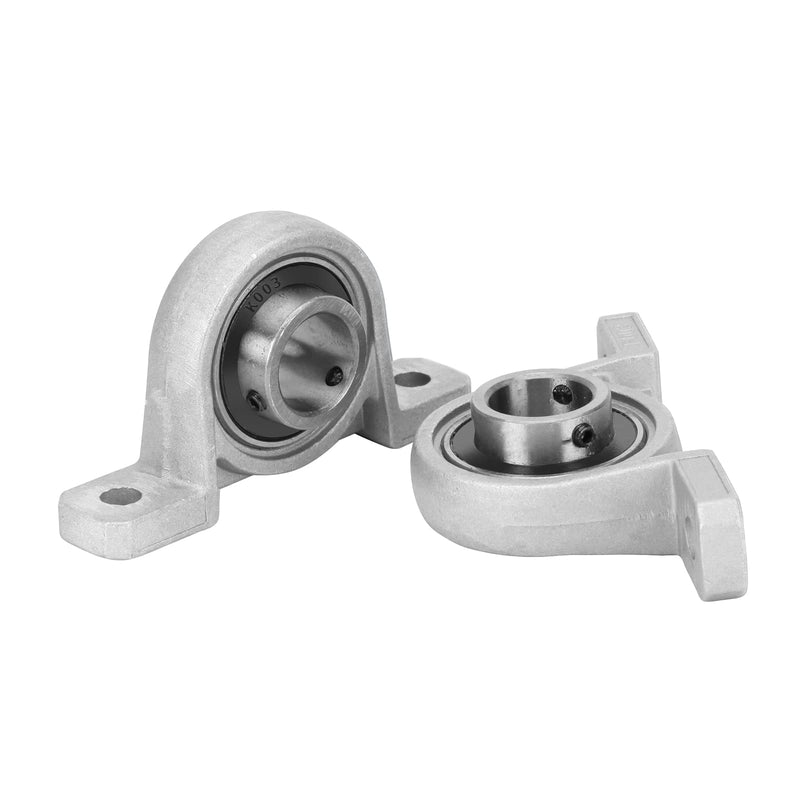 Pillow Block Bearing, 4Pcs KP003 Flange Mounted Pillow Bearings - Bore 17mm/0.67" ID Self Alignment Zinc Alloy Plummer Block Bearing for Diameter 17mm Linear Shaft Rod 17mm/0.67" KP
