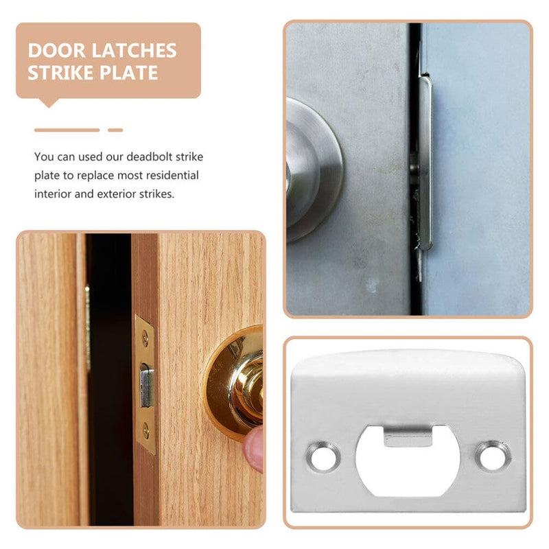 DOITOOL 10PCS Door Strike Plate, Deadbolt Strike Plate, Stainless Steel Deadbolt Covers Door Reinforcement Kit