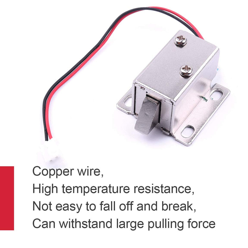 ATOPLEE Electromagnetic Solenoid Lock,4pcs Mini DC 12V 0.43A Door Drawer Tongue Down Slim Design Assembly Magnetic Lock for Cabinet Door Drawer,27X29X18mm 27X29X18mm,4pcs