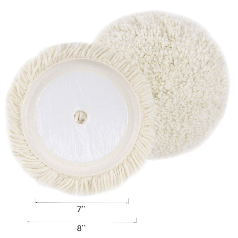 Makitoyo 7PCS 7 Inch Buffing Polishing Pads Kit,5pcs Polishing Sponge,1 pc Wool Pad,Waxing Buffing Pad Kit for Car