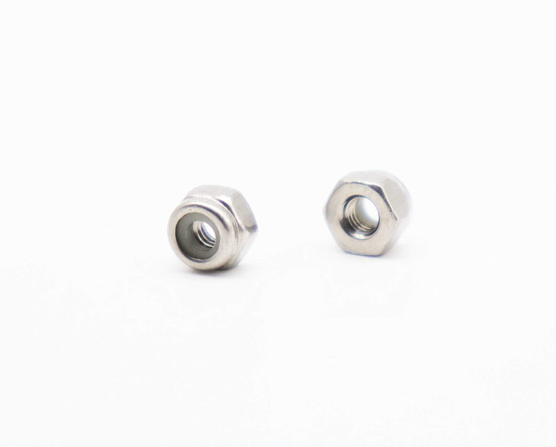 binifiMux 100pcs M2 x 0.4mm 304 Stainless Steel Nylock Self Locking Nuts