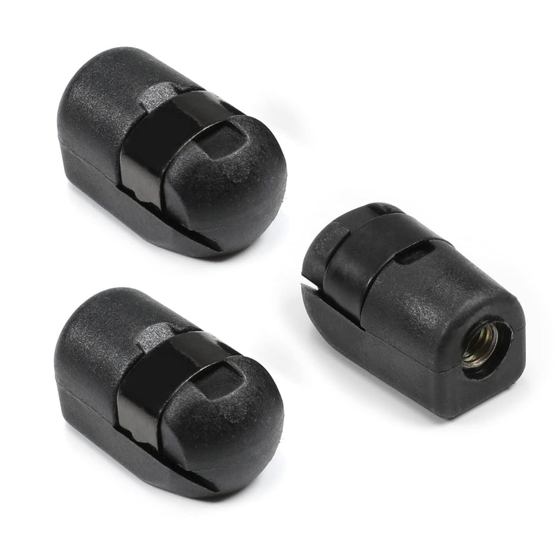 Heyiarbeit 2pcs Gas Spring End Fitting Connector M8 Female Thread PA66A5 Black for Machinery Automation Equipment