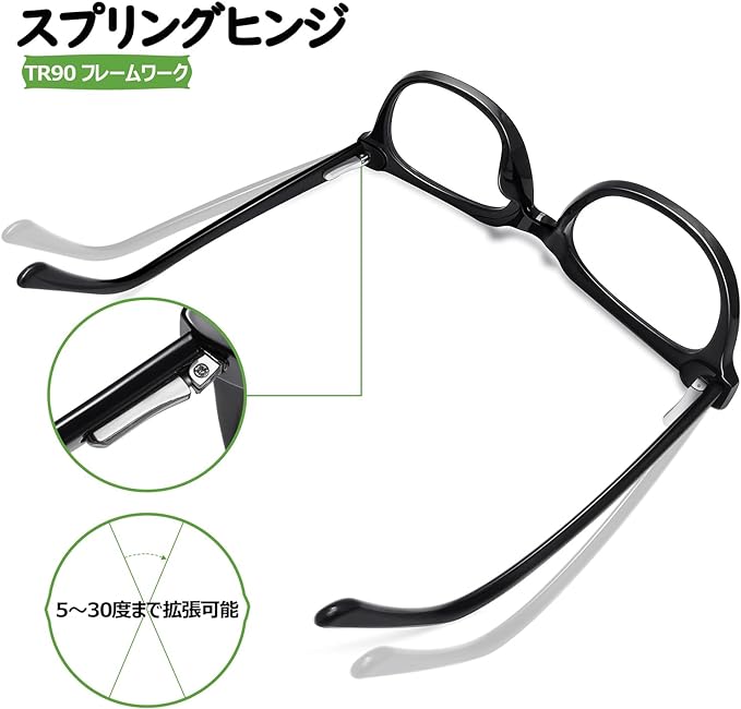 [Joopin] Blue Light Cut Glasses, PC PC Ultralight TR90 UV Protection, Wellington Glasses, Transparent Lens, Men's, Women's - NewNest Australia