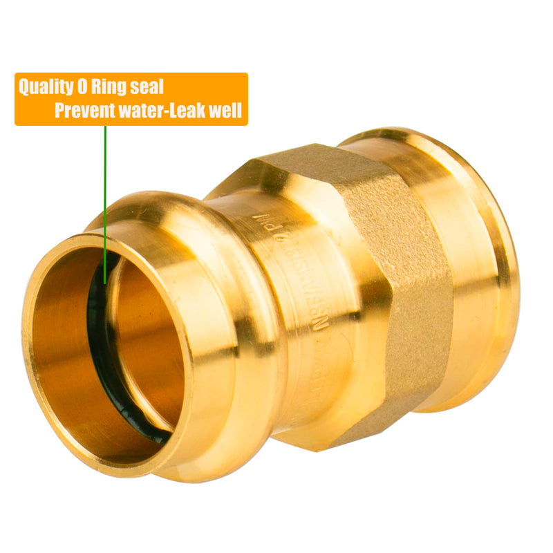 WHK 10 Pack 3/4" Press Pro press x 3/4" NPT Female Adapter Fittings,CUPC