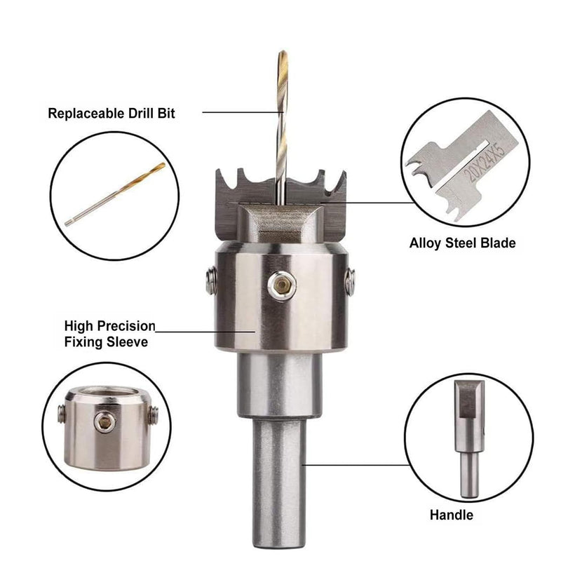 30 PCS Ring Drill Bit Set 16-21 mm Blades Wooden Ring Maker Steel Wood Bead Drill Bit for DIY Rings Making, Woodworking Tool Kit, Wooden Bead Maker Beads Drill Bit