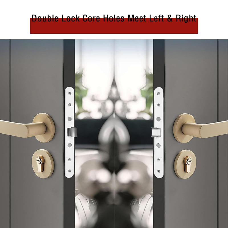 Storm Door 2 Point Bolt Mortise Lock Body,Replacement Fit Pella Storm Door Handleset Part,White Face Plate