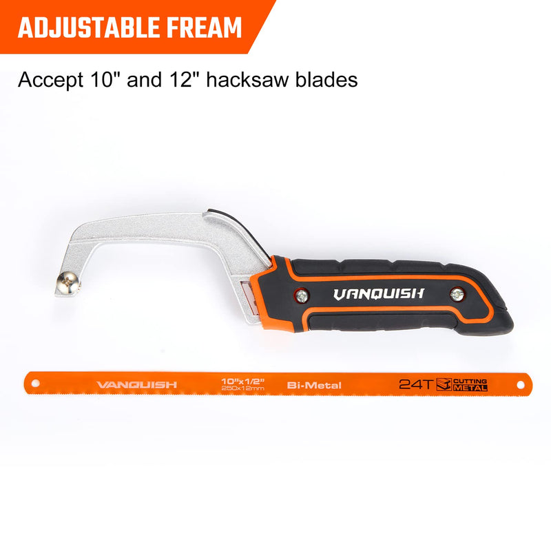 VANQUISH Aluminum Frame Mini Wood Hack Saw Metal Cutter Hand Hacksaw for Woodworking (4851)