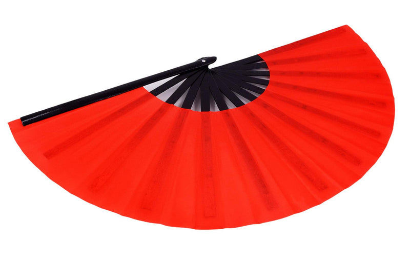 Large Folding Hand Fan Rave Fan, Red