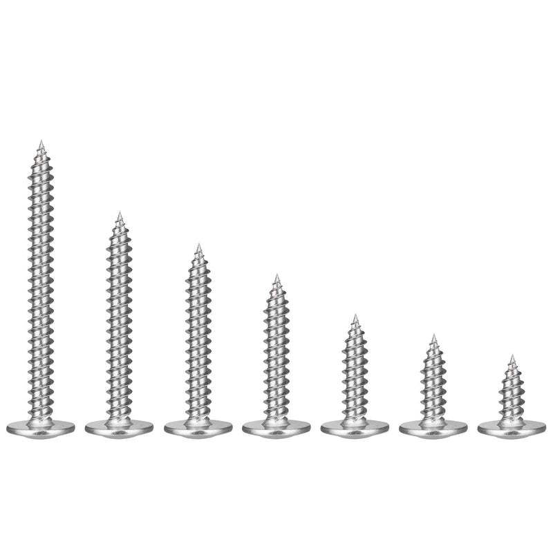 #8 x 1-1/2 Inch Wood Screws Phillips Modified Truss Head Stainelss Steel 410 Self Tapping Metal Screws,Silver(0.5Ib,60Pcs) 8 x 1-1/2" 0.5lb Box