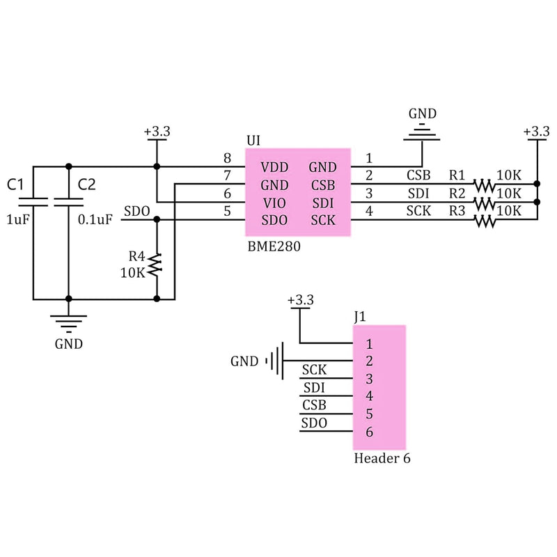 4 PCS BME280 3.3V Sensor Module Atmospheric Pressure Temperature Humidity Sensor Module IIC SPI Breakout GY-BME280 3.3 V-4P