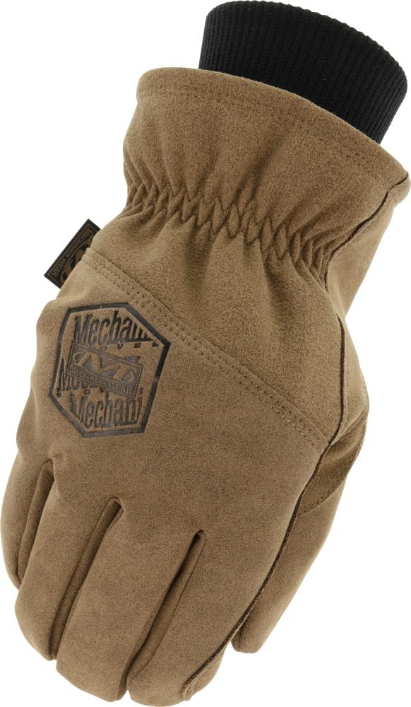Mechanix Wear ColdWork Insulated Driver - Insulated Leather Gloves for Winter Work - Water-Resistant - Secure Fit - Touchscreen-Capable - Durable - Medium - Brown