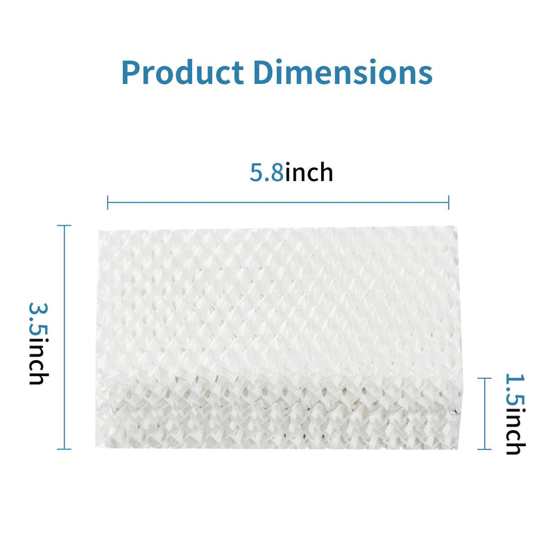 6 Pack WF813 Humidifier Filters Replacement Compatible with Equate EQWF813 PCWF813, Relion RCM832 RCM-832N, Protec RWF813 EQ-2119-UL PCCM-832N Cool Mist Humidifiers Wick Filter, Long-Last 6 Pack