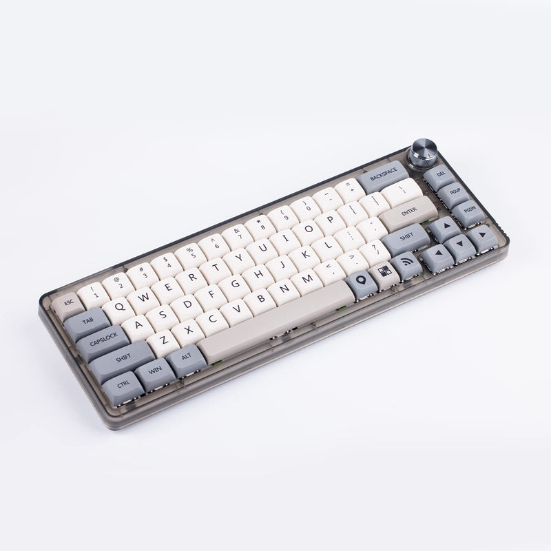 Suitable for TM680/KT68/GK68 Upgrade Knob 2 PCs Pack, Aluminum Alloy, Upscale Electroplating, Mechanical Keyboard Upgrade Accessories(Texture Grey) Texture Grey