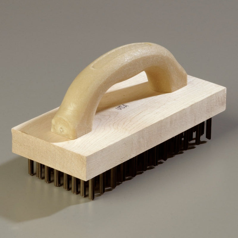 Carlisle FoodService Products 4067600 Ergonomic Steel Butcher Block Scratch Brush, 9-3/8”