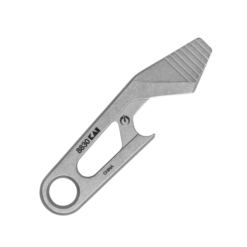 Kershaw Recap Keychain Bottle Opener, Gray Multi Tool with Bottle Opener, Pry Bar, and Flathead Screwdriver Tip, Fits Key Ring, Size of a House Key