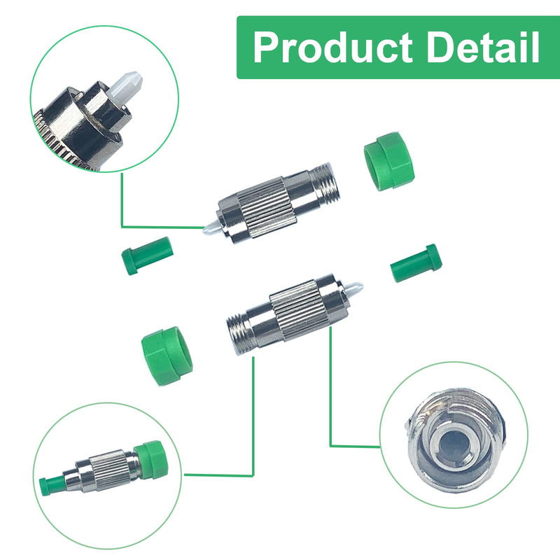 5Pcs 10dB FC-APC Fiber Optic attenuator, Fiber Signal Attenuation Converter, FC Ferrule Inserts Connector