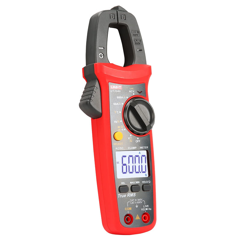 UNI-T UT204+ Digital Clamp Meter Temperature AC DC Current Voltage Resistance Tester multimeter UT204+