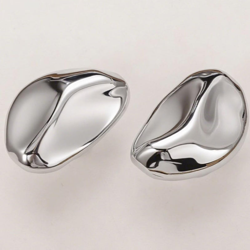 Solid Polished Chrome Cabinet Knobs Silver Drawer Pull Zinc Hardware Handle | Modern Cupboard Knob for Kitchen Dresser Bathroom Furniture Unique Home Decor Housewarming Gift Pack of 6 6 Pack